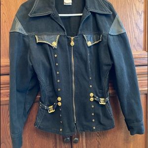 Vintage Denim Jacket with matching pants.  100% cotton excluding the trim.